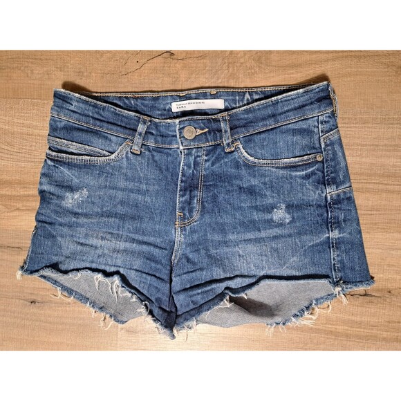 Zara Pants - Zara Distressed Denim Jean Shorts